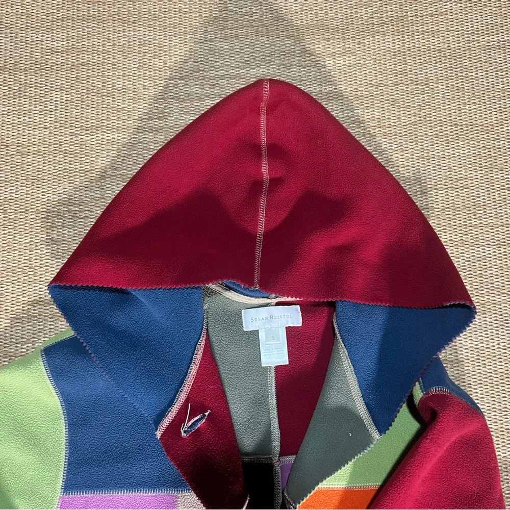 Susan Bristol Color Block Patchwork Coat Vintage Size Small Great Condition - Picture 9 of 15
